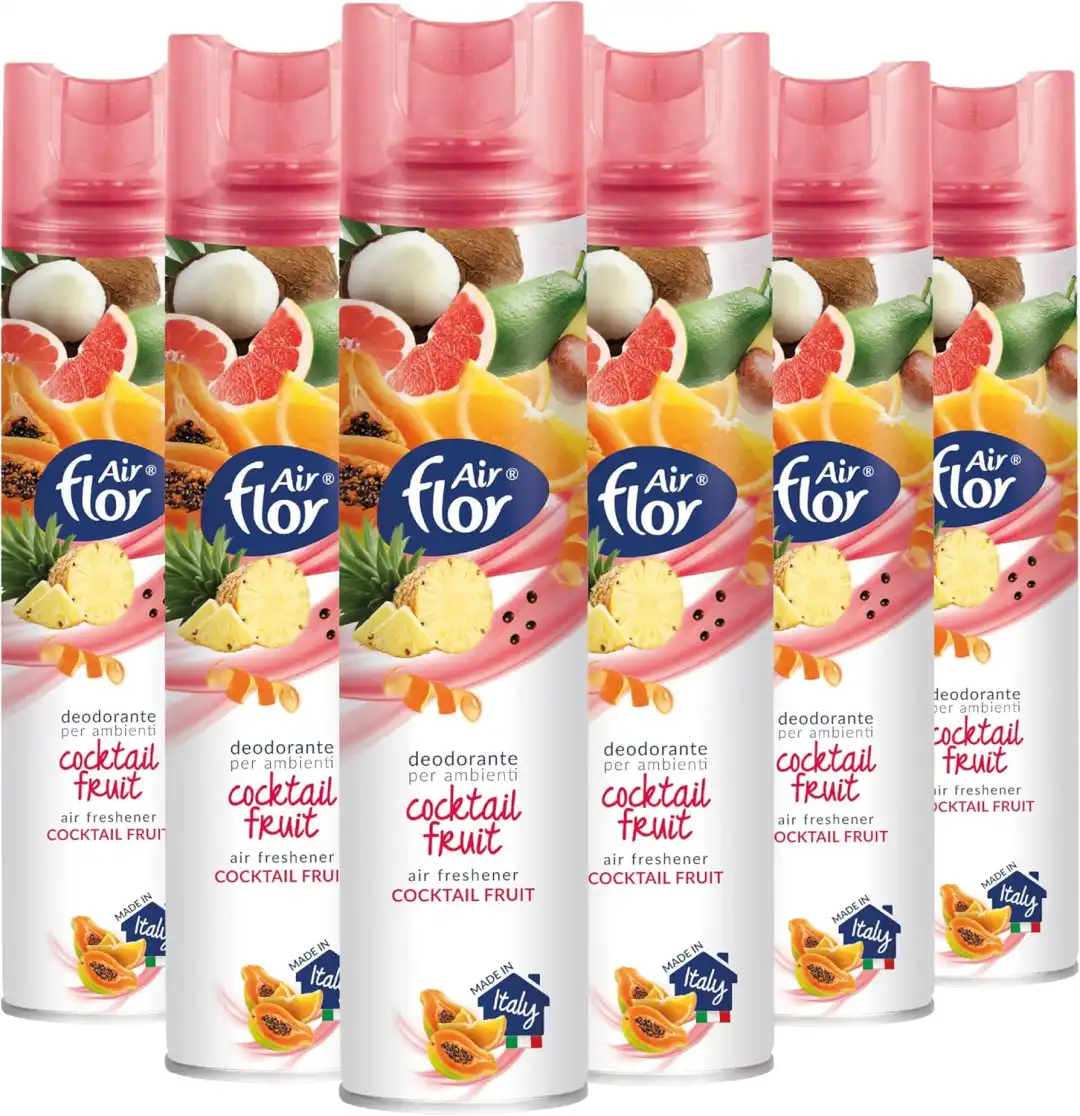 Air Flor Profumatore Ambienti Cocktail Fruit 6 Spray 300ml Deodorante Casa