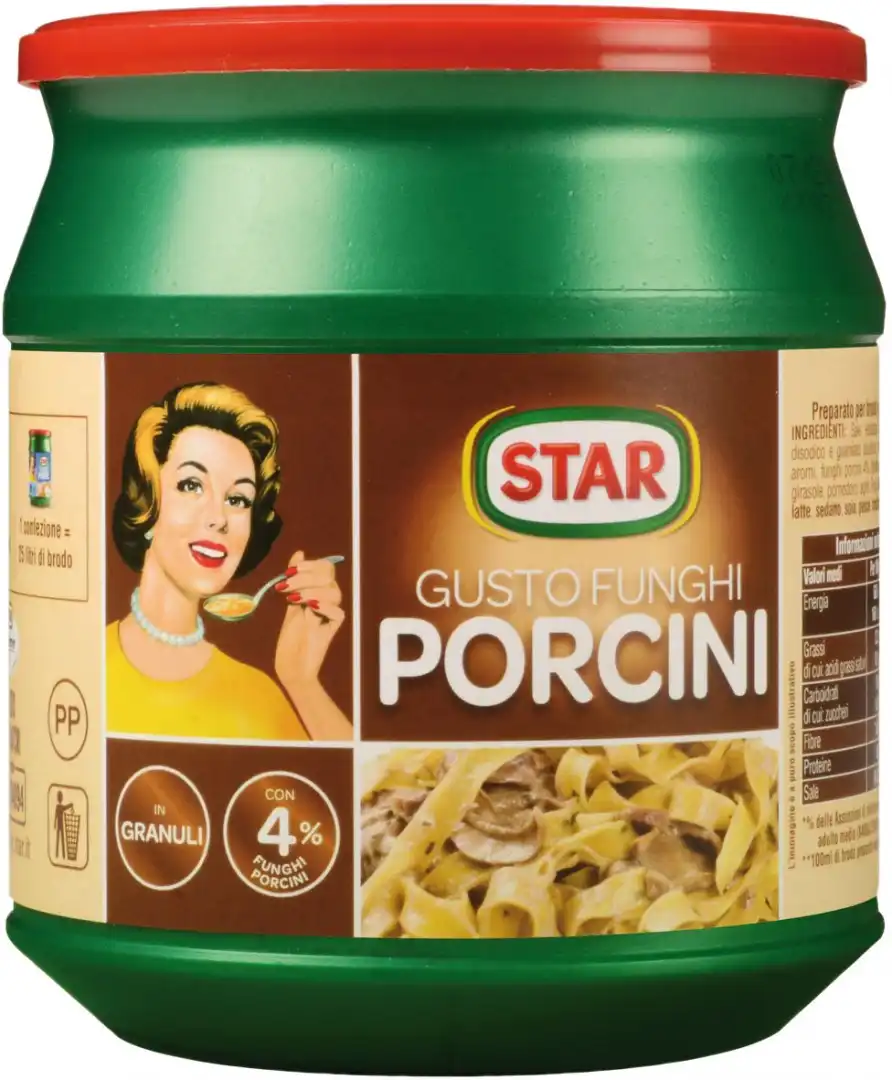 Star Preparato per Brodo Gusto Funghi Porcini 1Kg – In Granuli con 4% Porcini