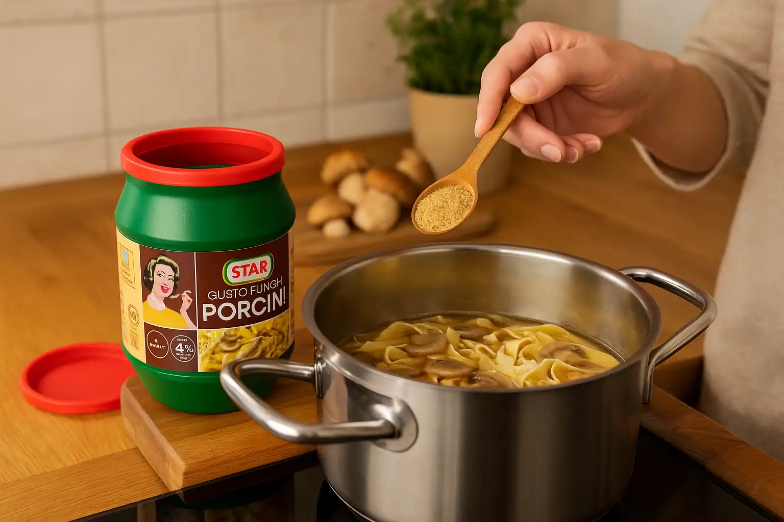 Star Preparato per Brodo Gusto Funghi Porcini 1Kg – In Granuli con 4% Porcini