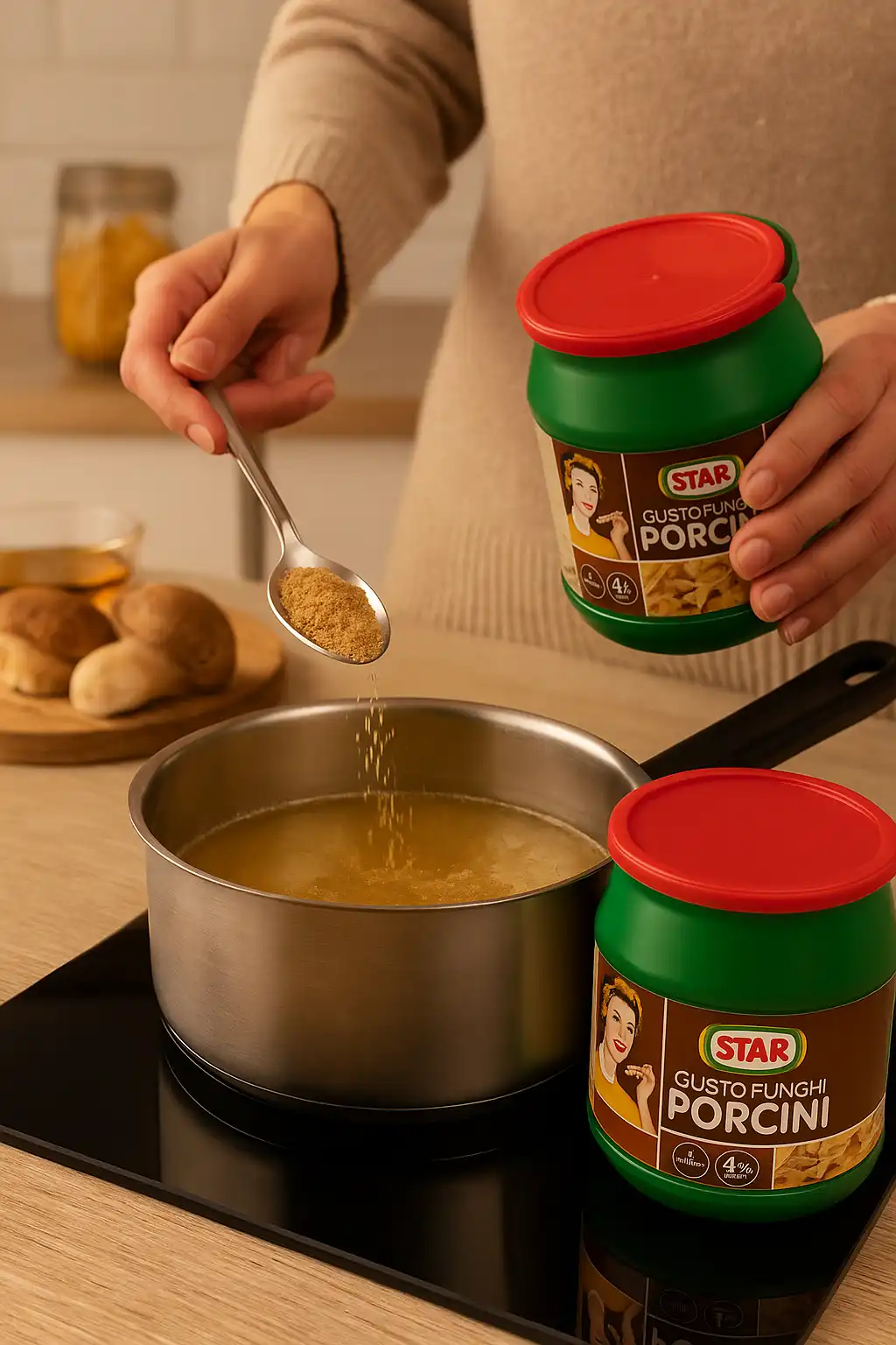 Star Preparato per Brodo Gusto Funghi Porcini 1Kg – In Granuli con 4% Porcini