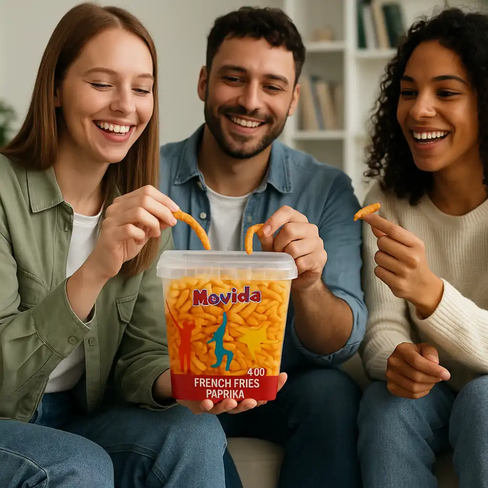 Movida French Fries alla Paprika 400g – Snack Croccante e Speziato per Aperitivi