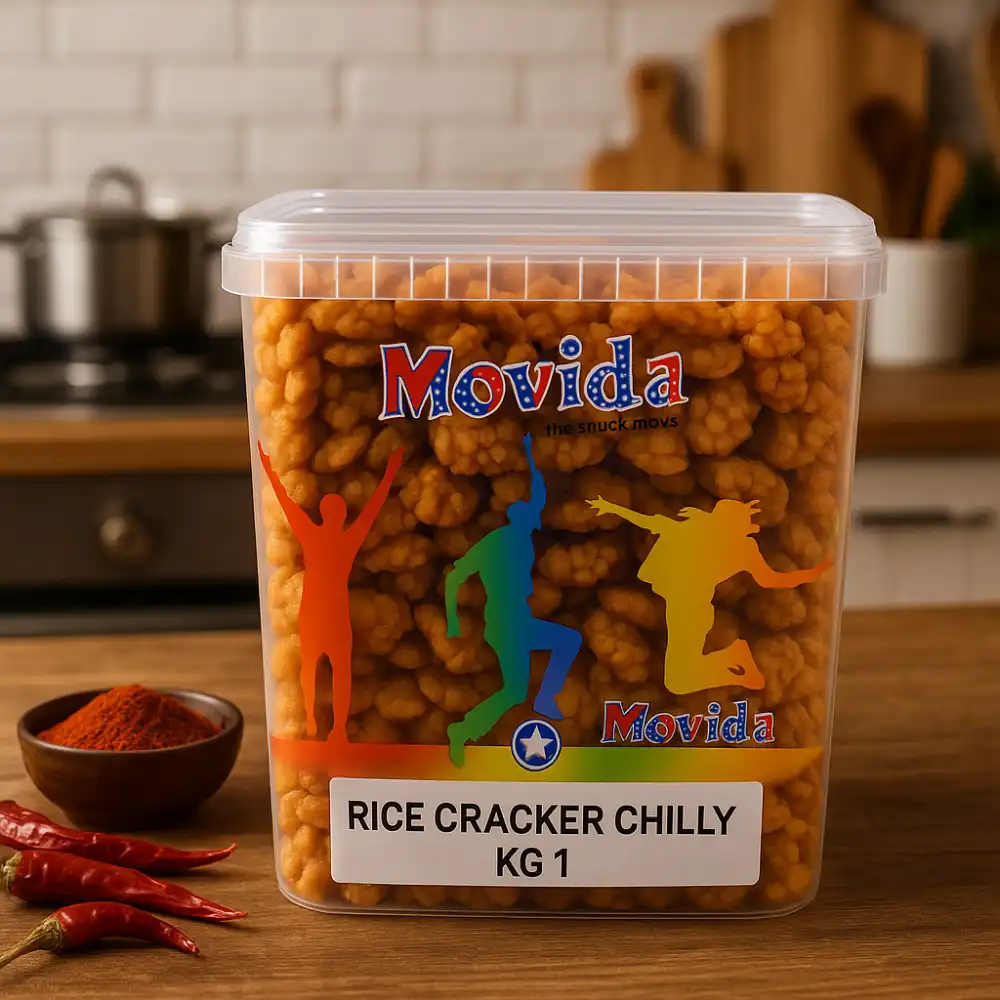 Movida Rice Cracker Chilly 1Kg – Snack Croccante e Piccante al Peperoncino