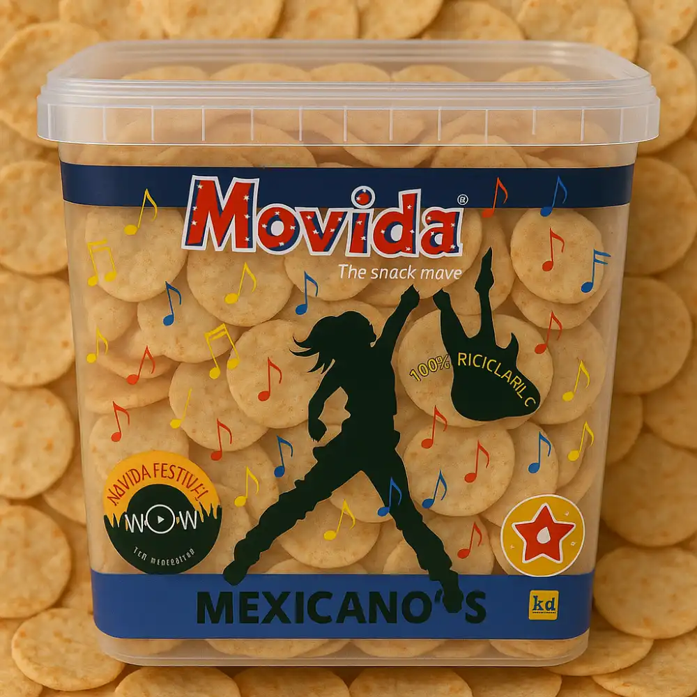 Movida Mexicano’s 1Kg – Snack Croccante Gusto Messicano – Confezione Maxi