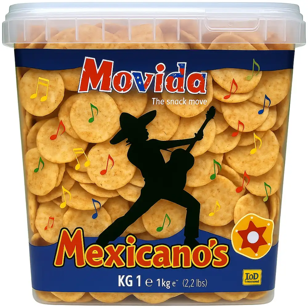Movida Mexicano’s 1Kg – Snack Croccante Gusto Messicano – Confezione Maxi
