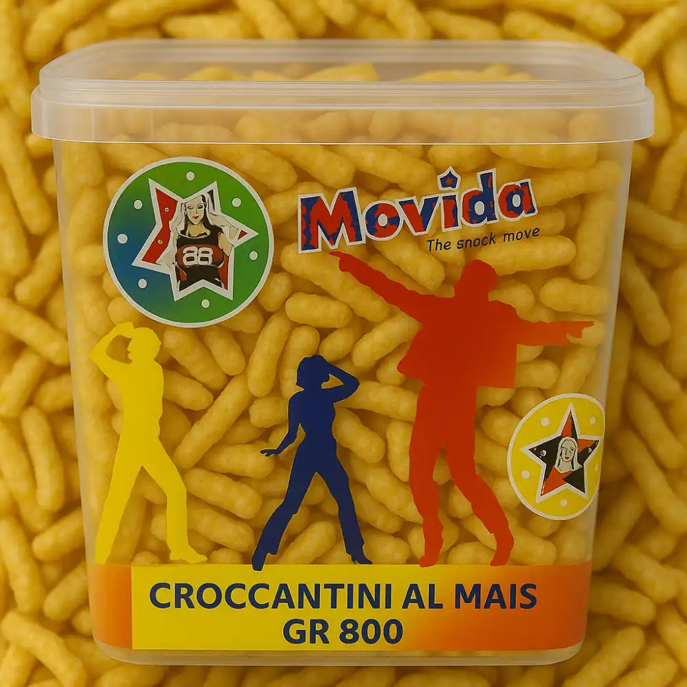 Movida Croccantini al Mais 800g –Snack Croccante e Leggero per Aperitivi e Feste