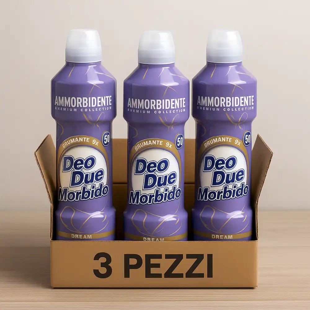 3x Ammorbidente Deo Due Morbido Dream 1L – Profumazione Intensa, 50 Lavaggi