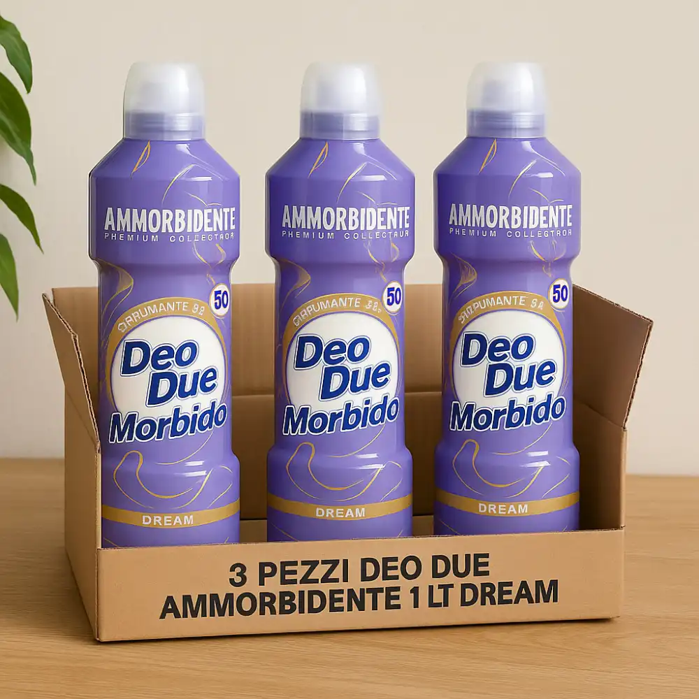 3x Ammorbidente Deo Due Morbido Dream 1L – Profumazione Intensa, 50 Lavaggi