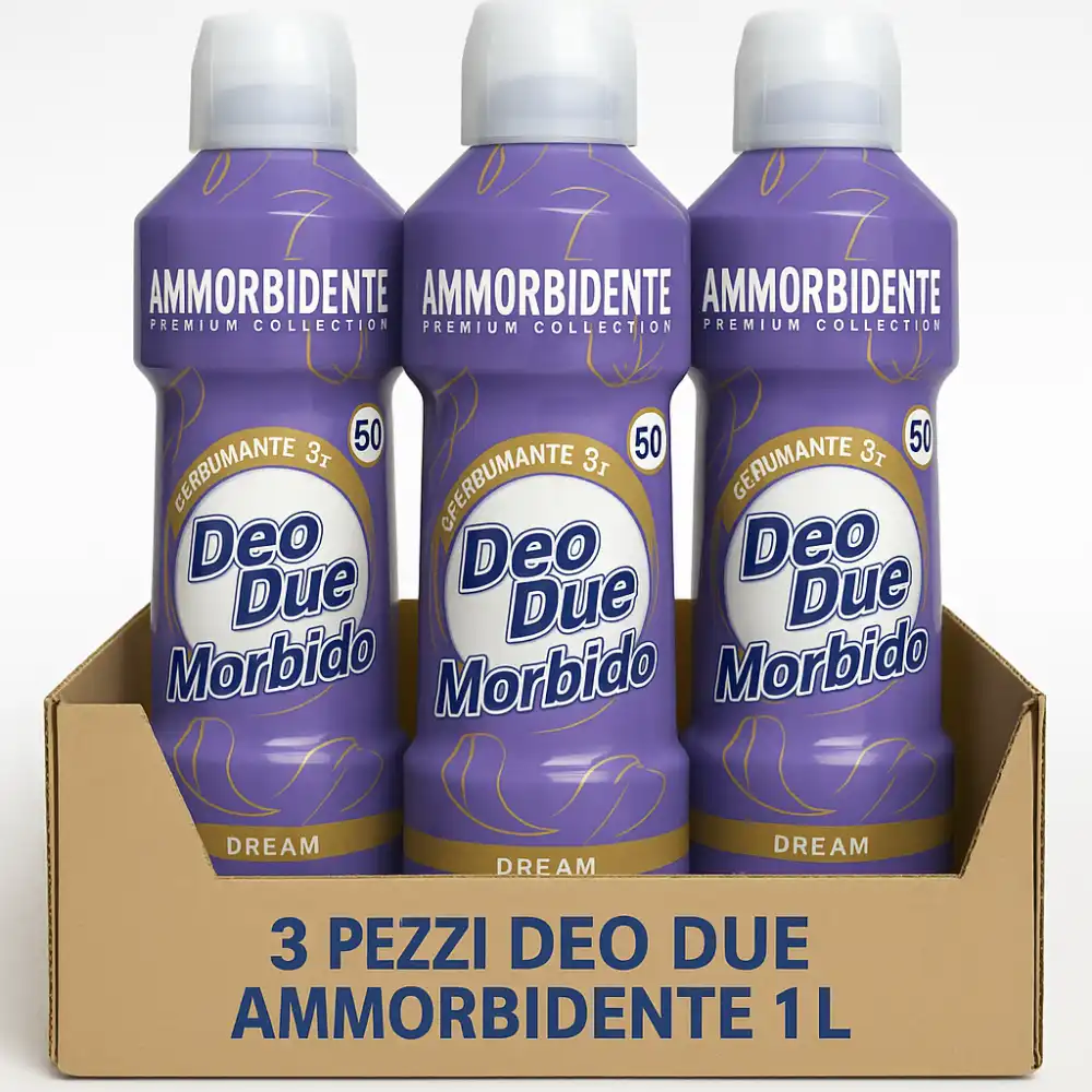 3x Ammorbidente Deo Due Morbido Dream 1L – Profumazione Intensa, 50 Lavaggi