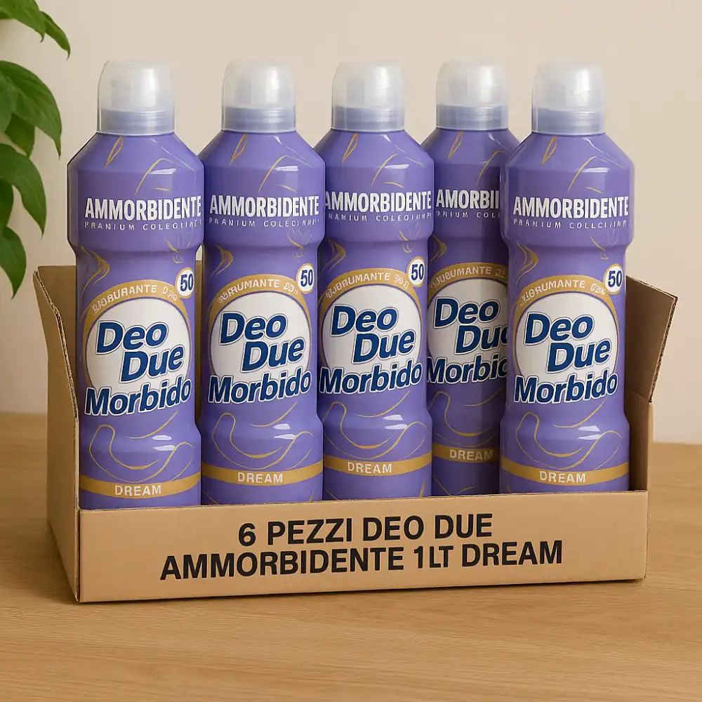 6x Ammorbidente Deo Due Morbido Dream 1L – Profumazione Intensa, 50 Lavaggi