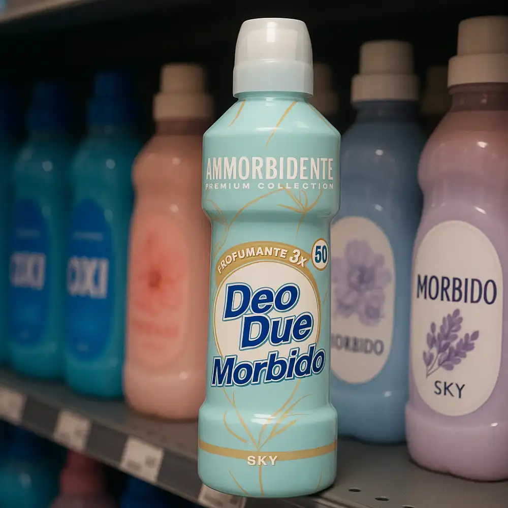 6x Ammorbidente Deo Due Morbido Sky 1L – Profumazione Fresca, 50 Lavaggi