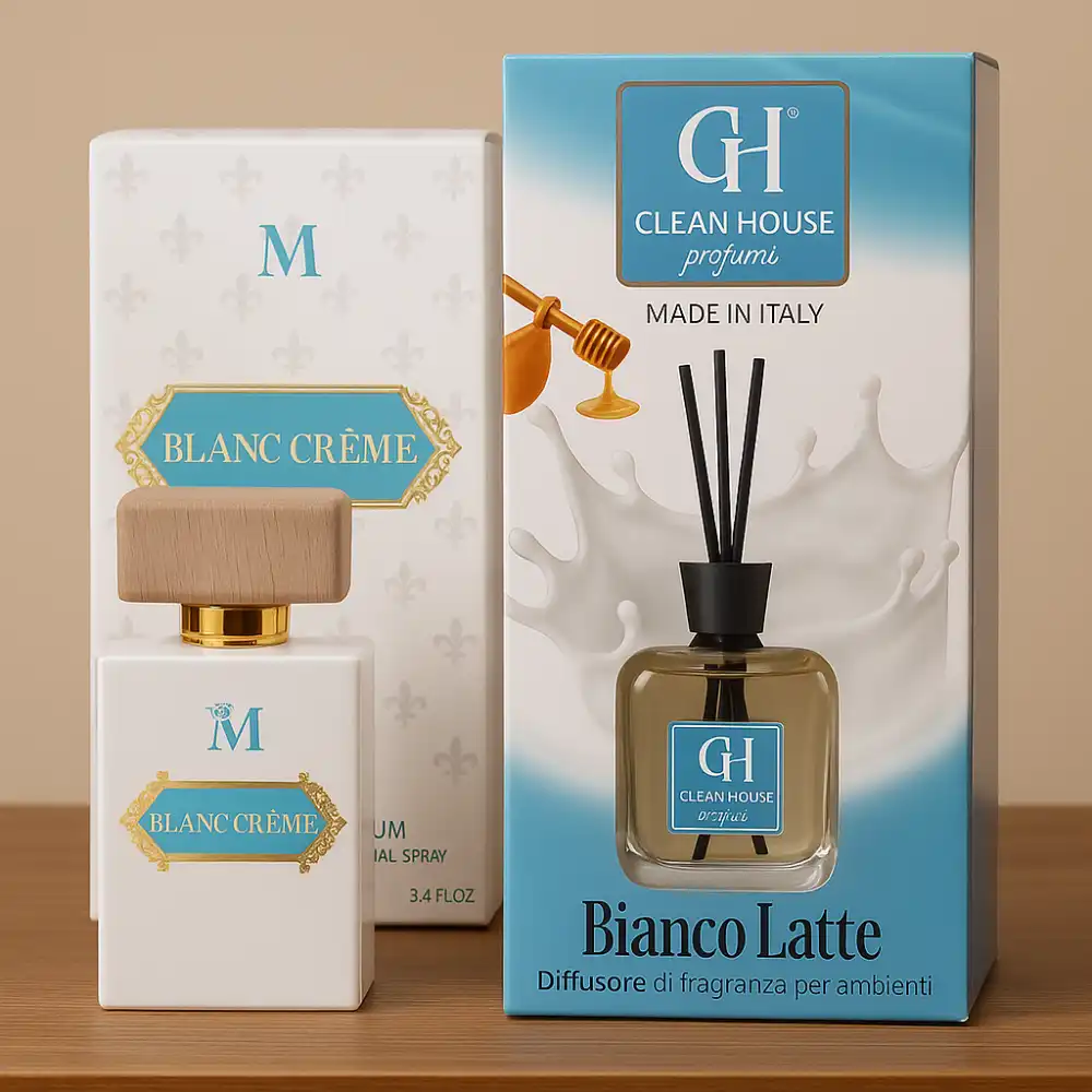Blanc Crème Eau de Parfum 100ml + Diffusore Milky Essence 100ml con Bastoncini