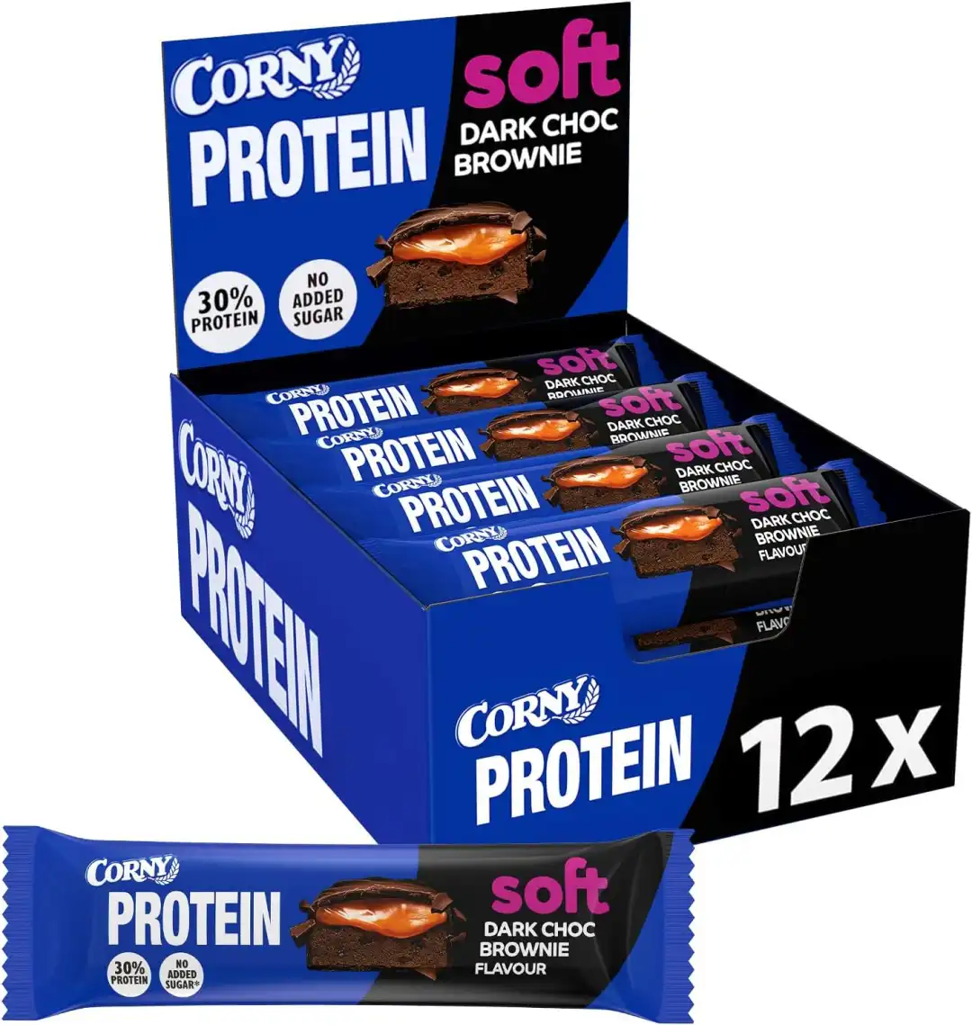 Corny Soft Barretta Proteica Dark Choc Brownie 12x45g – 30% Proteine No Zuccheri