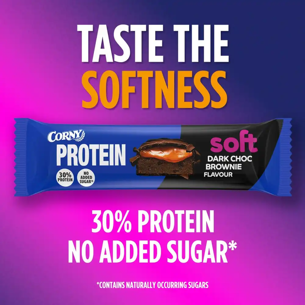 Corny Soft Barretta Proteica Dark Choc Brownie 12x45g – 30% Proteine No Zuccheri
