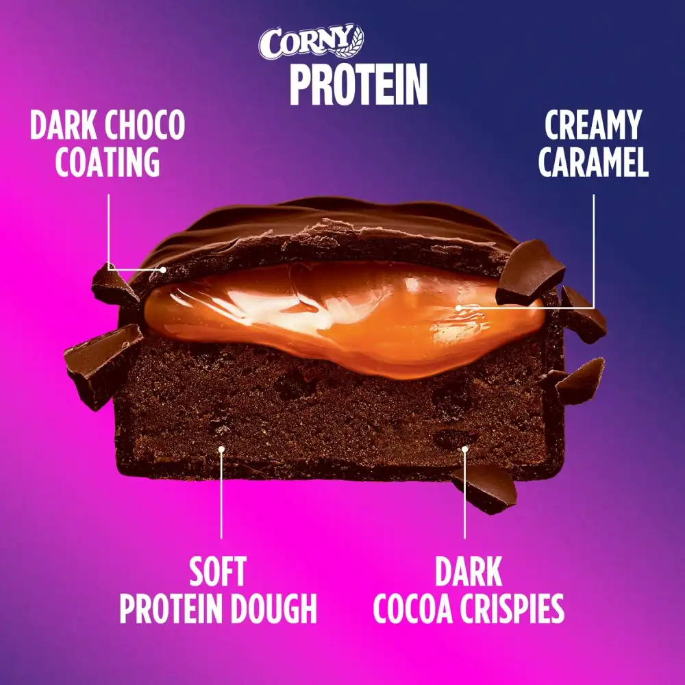 Corny Soft Barretta Proteica Dark Choc Brownie 12x45g – 30% Proteine No Zuccheri