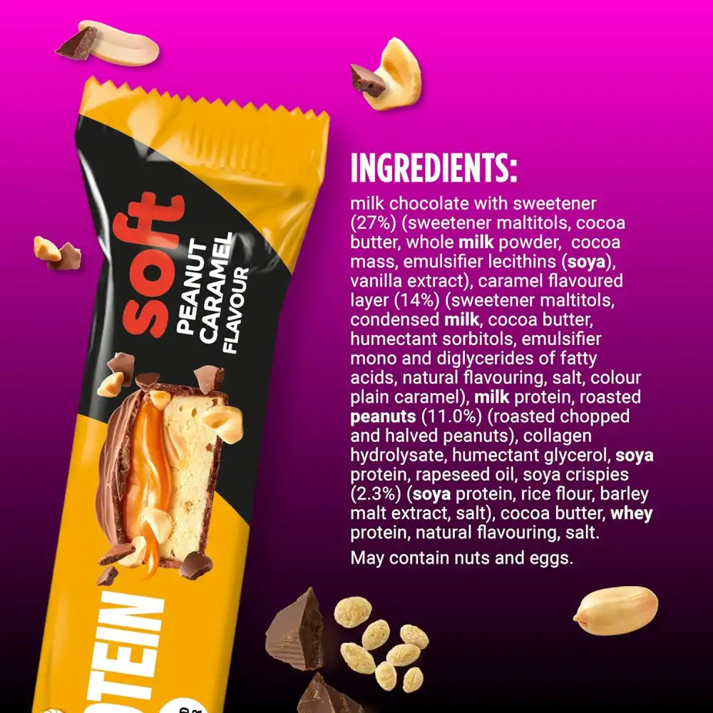Corny Soft Barretta Proteica Arachidi Caramello 12x45g –30% Proteine No Zuccheri