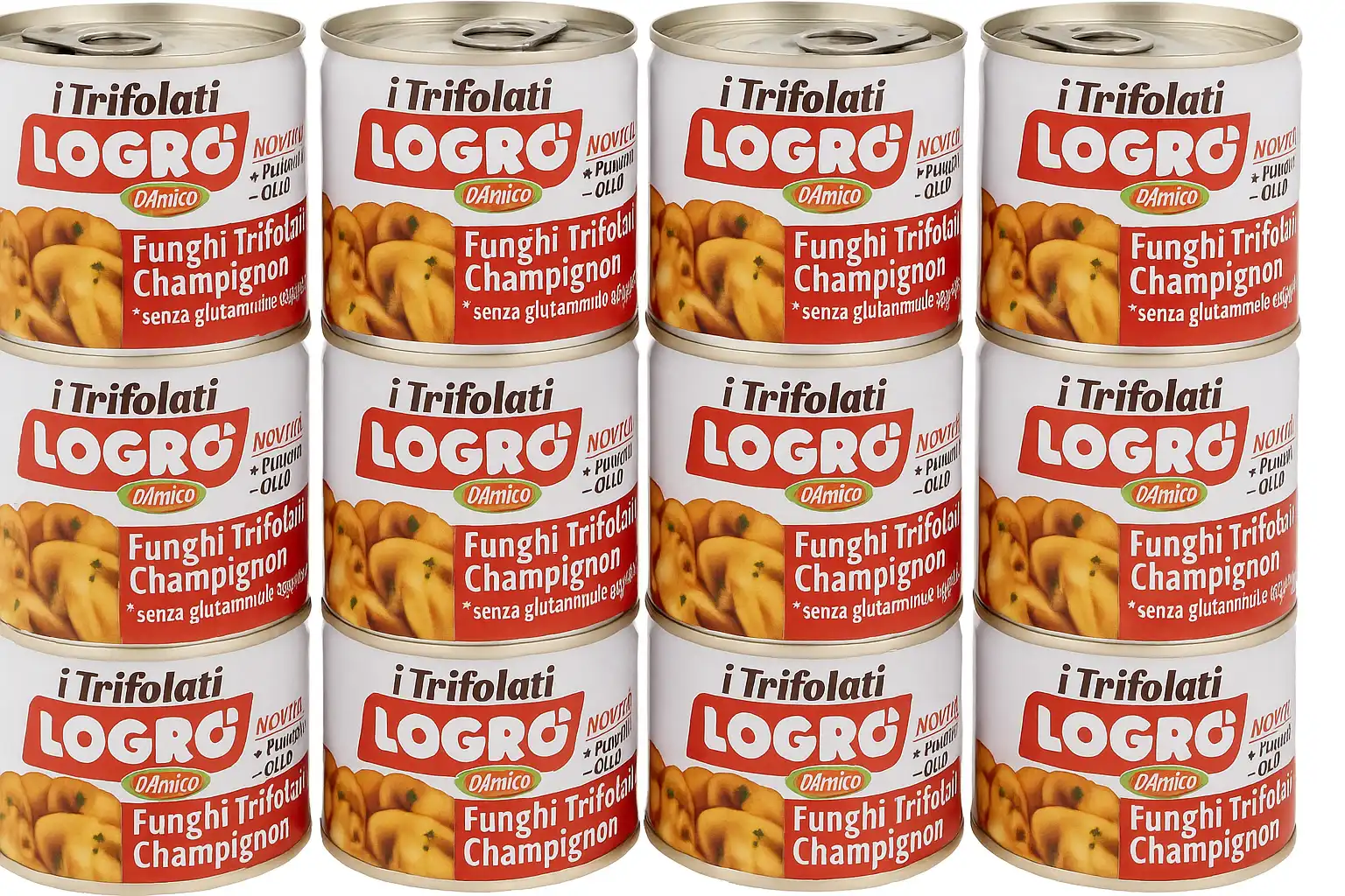 D’Amico Logro Funghi Champignon Trifolati 12x180g – Lavorati dal Fresco