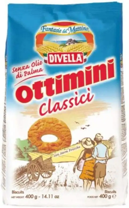 Divella Ottimini Classici 6x400g Biscotti Senza Olio di Palma 2400g
