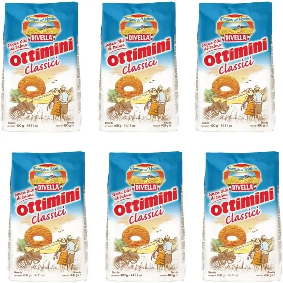 Divella Ottimini Classici 6x400g Biscotti Senza Olio di Palma 2400g