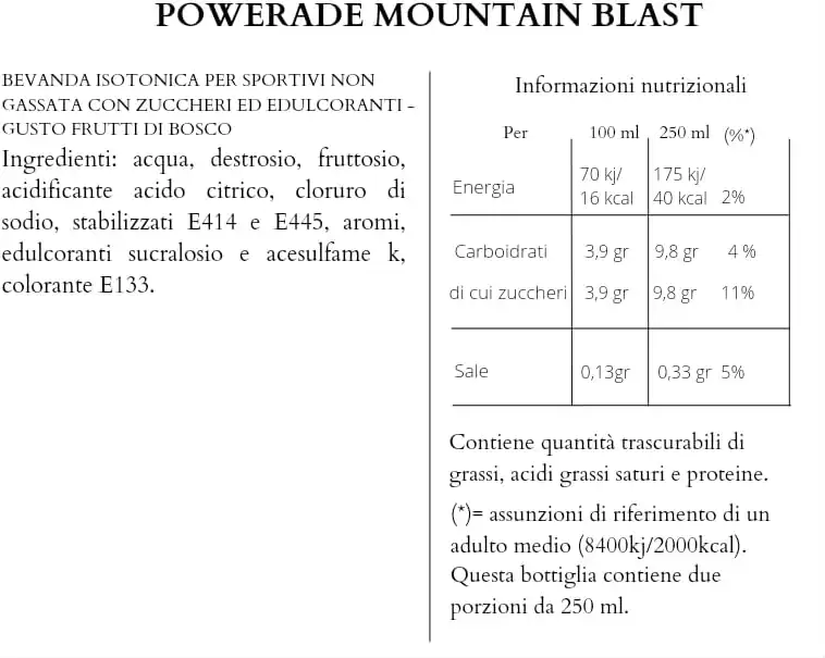 6x Powerade Mountain Blast 500ml – Bevanda Isotonica al Gusto Frutti di Bosco