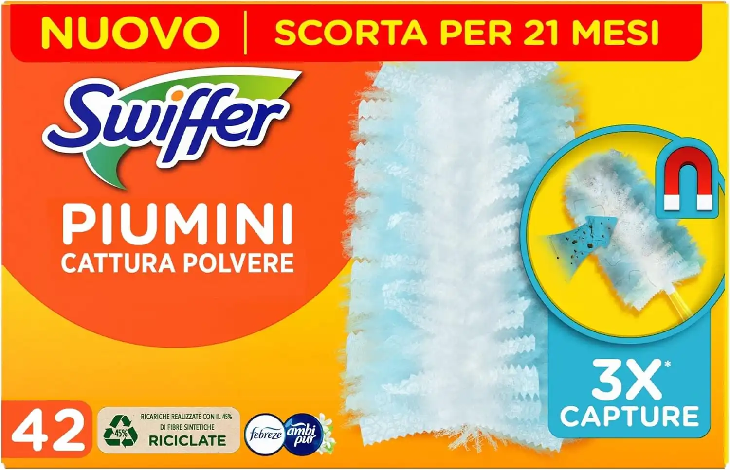 Swiffer Duster Piumini Catturapolvere Ambi Pur 42 Piumini Scorta 21 Mesi