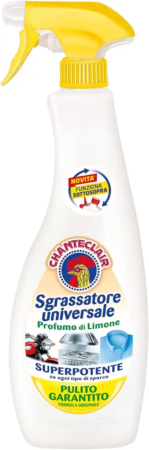 Chanteclair Sgrassatore Universale Limone Spray 750ml + 2 Ricariche Pulizia Casa