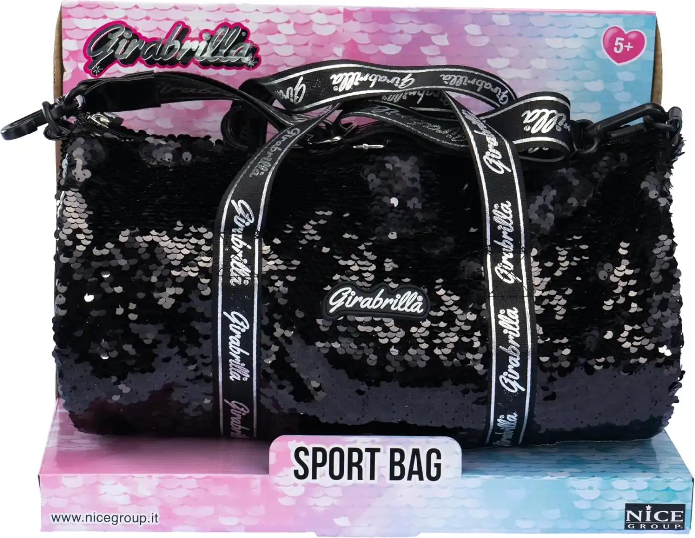 Girabrilla Sport Bag Black – Borsa Sportiva con Paillettes Reversibili
