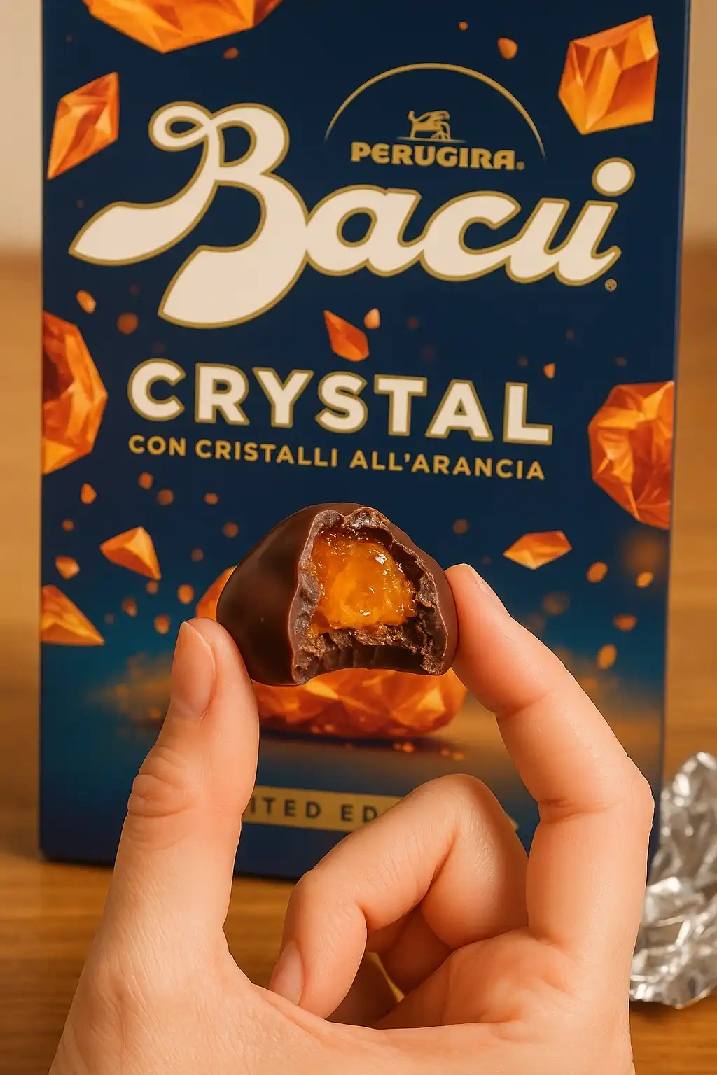 Baci Perugina Crystal 150g Cioccolatini Fondenti Arancia Ripieni Gianduia
