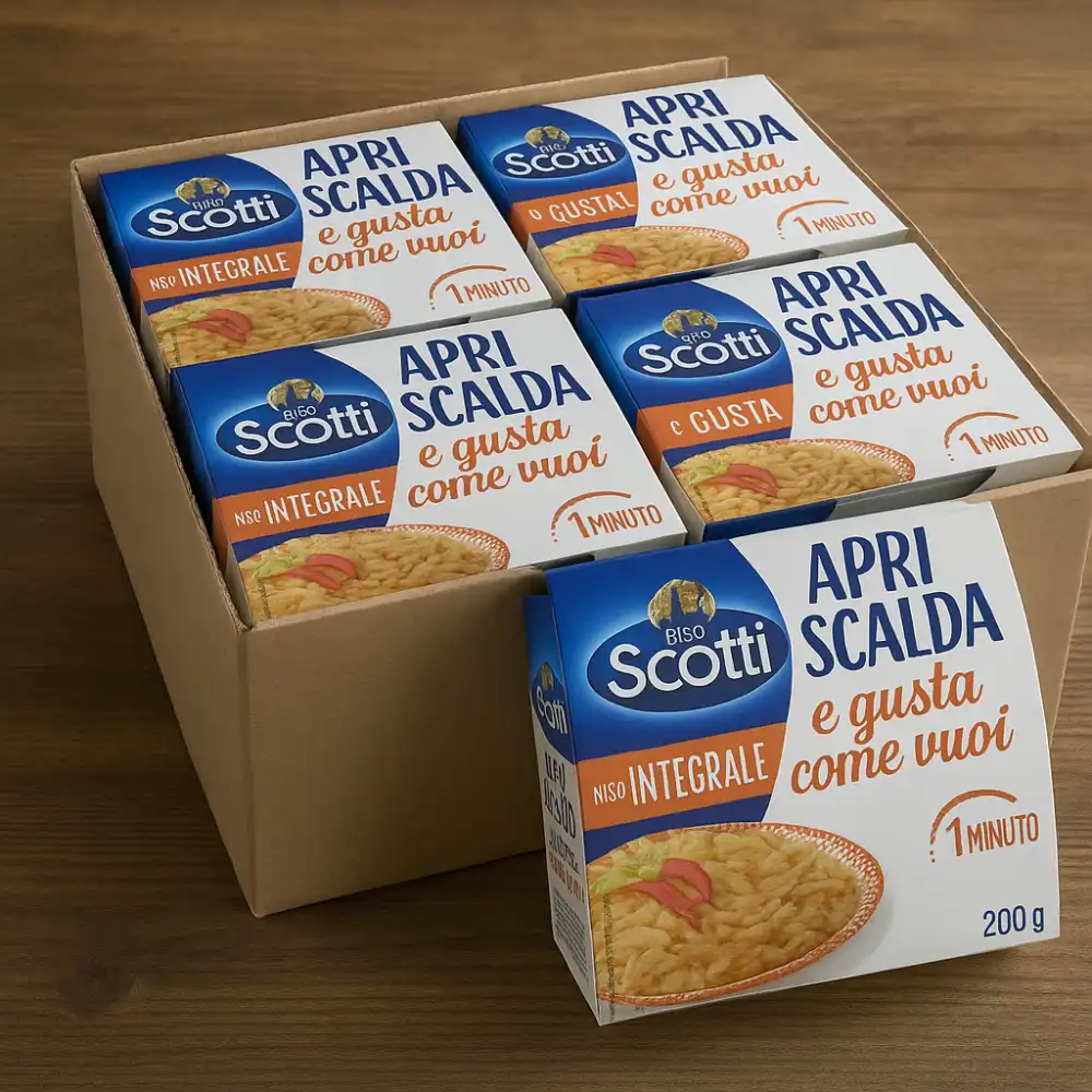 6x Riso Integrale 200g Monoporzione – Pronto in 1 Minuto, Apri Scalda e Gusta