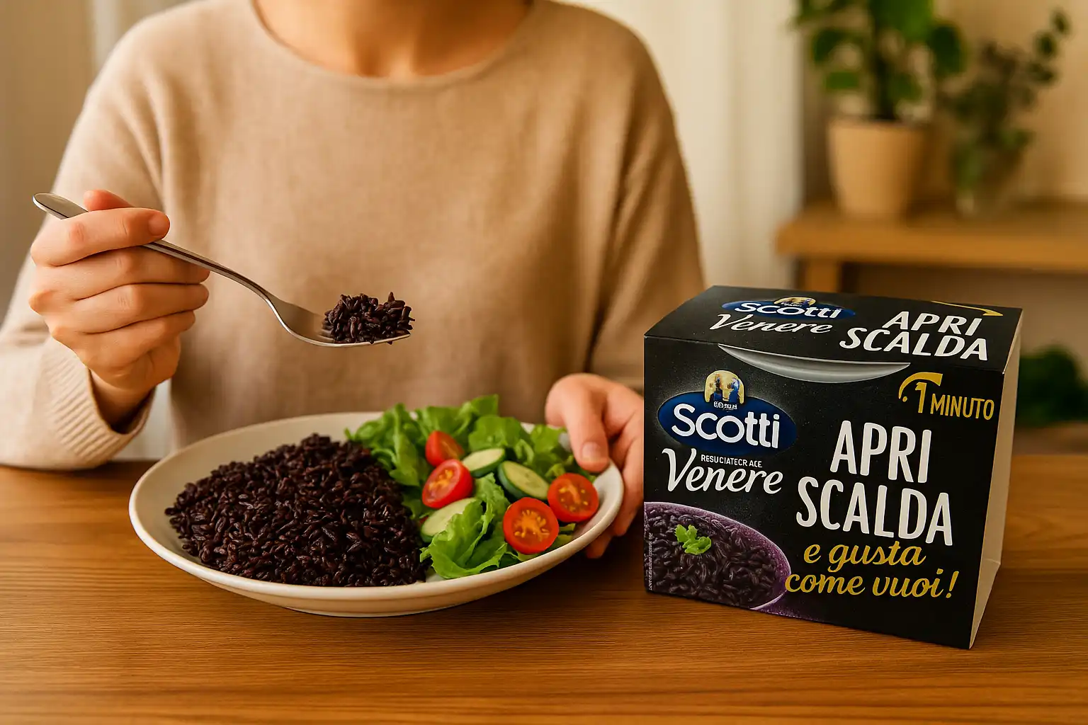 6x Riso Integrale Venere 200g Monoporzione – Pronto in 1 Minuto, Apri Scalda
