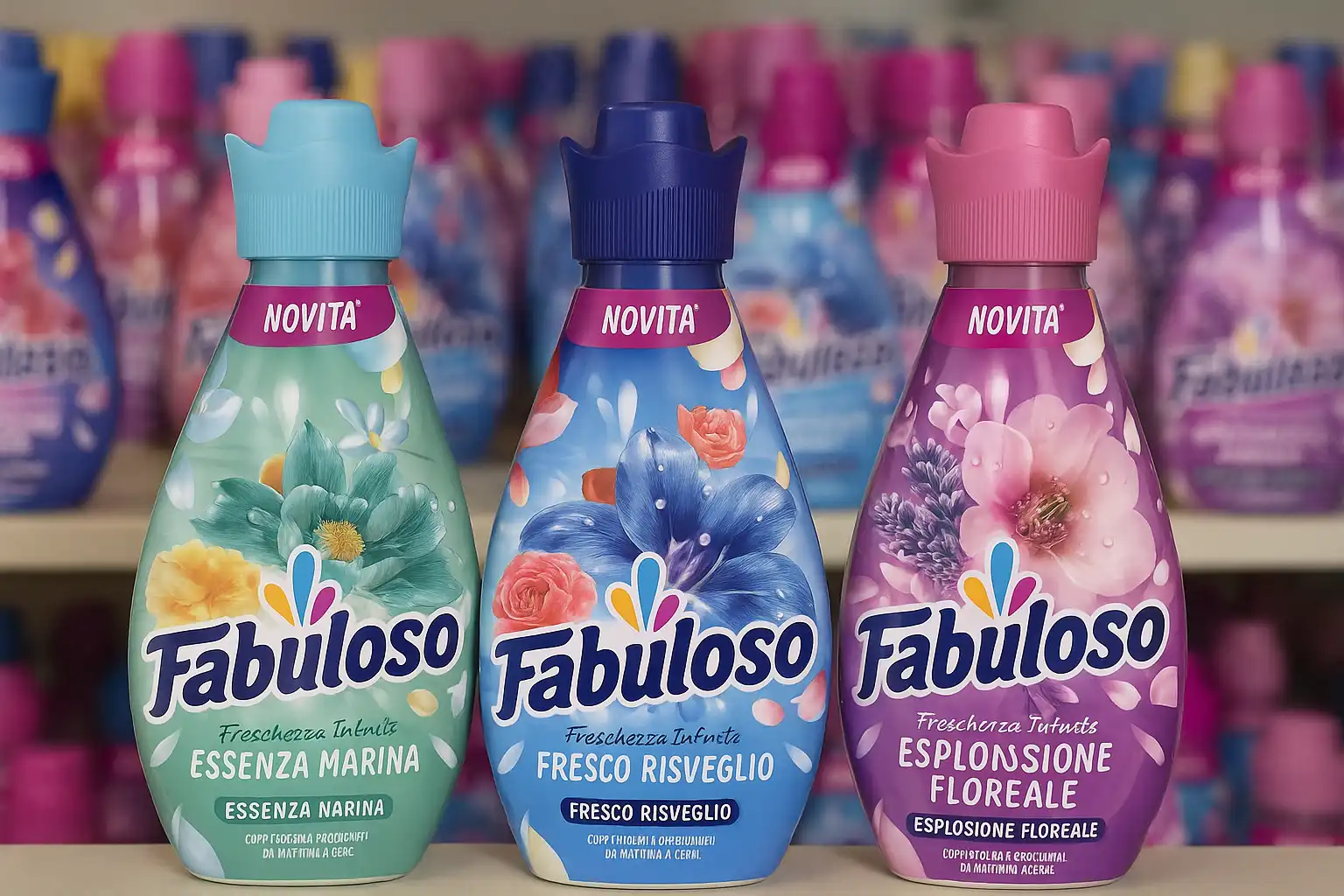 Fabuloso Profumatore Bucato 730ml Set Floreale Fresco Risveglio Essenza Marina
