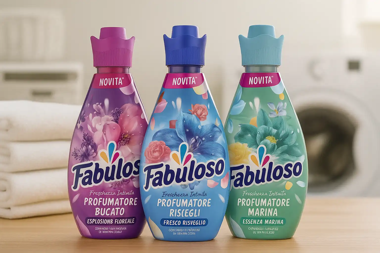 Fabuloso Profumatore Bucato 730ml Set Floreale Fresco Risveglio Essenza Marina