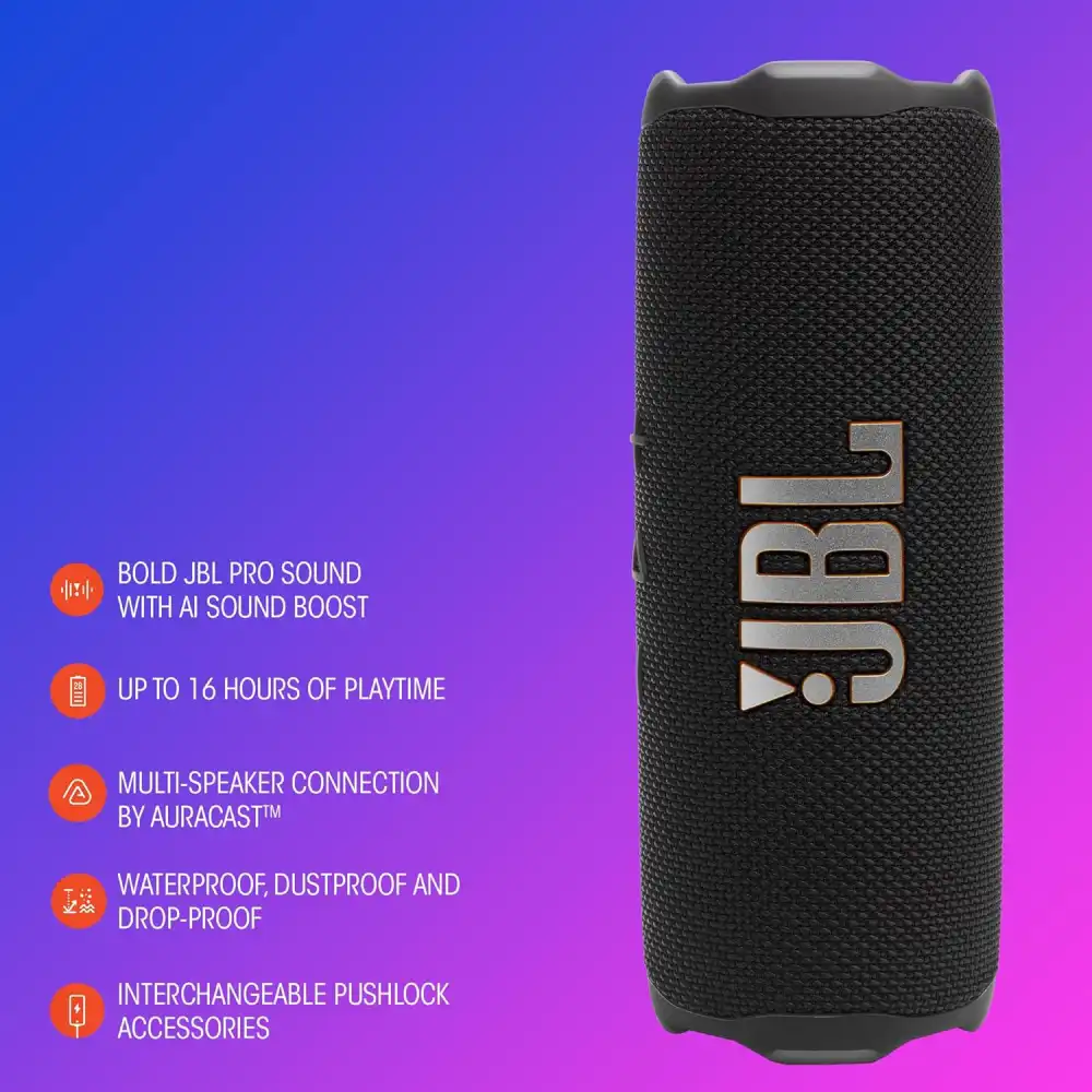 JBL Flip 7 Altoparlante Portatile Bluetooth Impermeabile Antiurto 16h Bianco