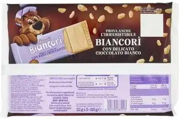 8 x Bauli Biancorì Confezioni Barrette Cioccolato Bianco Croccante 110g