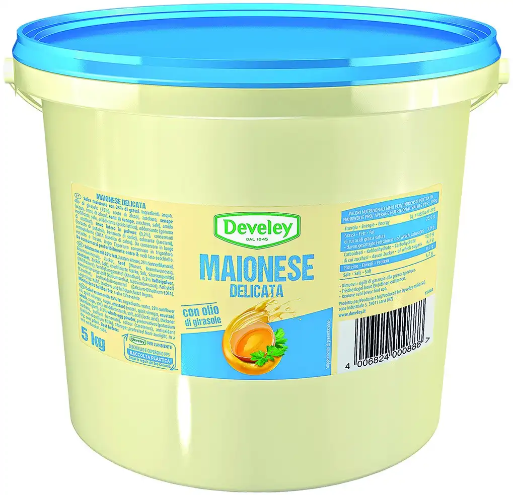 Maionese Delicata Secchiello 5kg – Con Olio di Girasole, Formato Convenienza