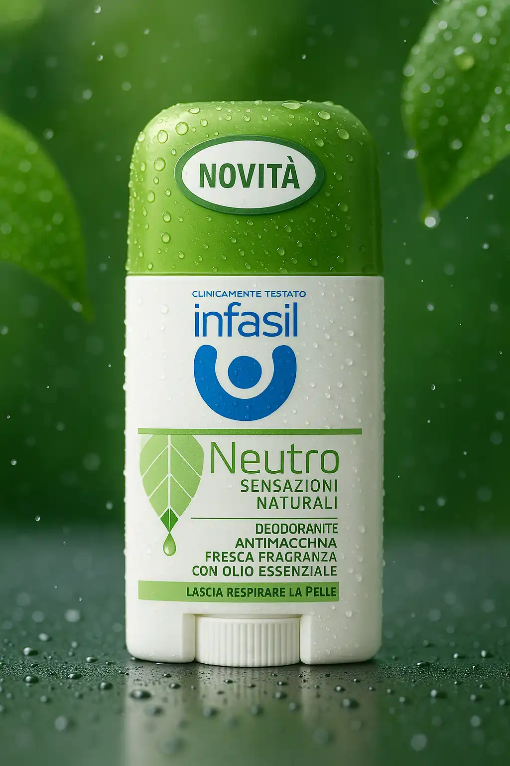 12x Infasil Deodorante Stick Neutro 50ml Senza Sali di Alluminio Naturale