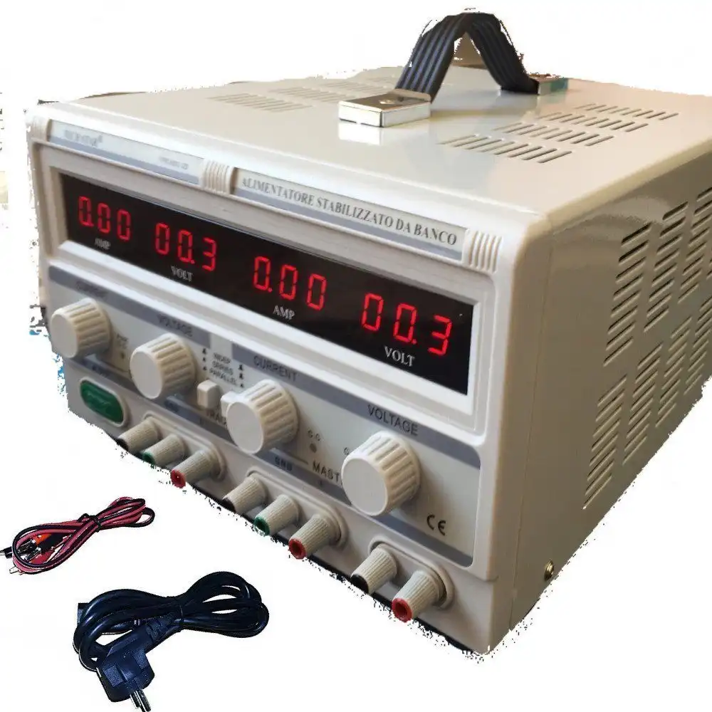 Alimentatore Stabilizzato da banco Duale Trasformatore lineare 30V-60V o 5A-10A