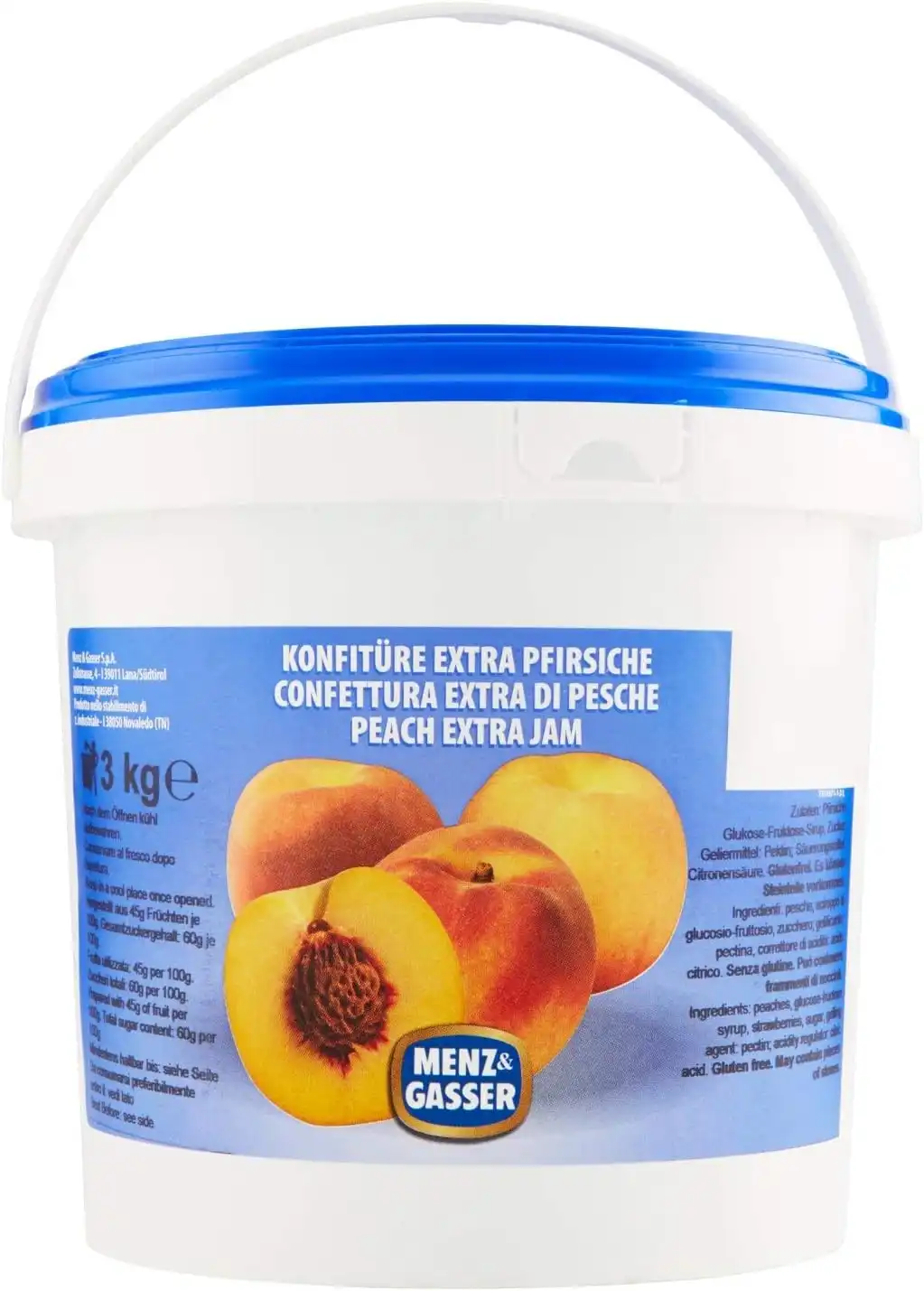 Confettura Extra di Pesche 3kg – Secchiello Professionale Pasticceria e Cucina