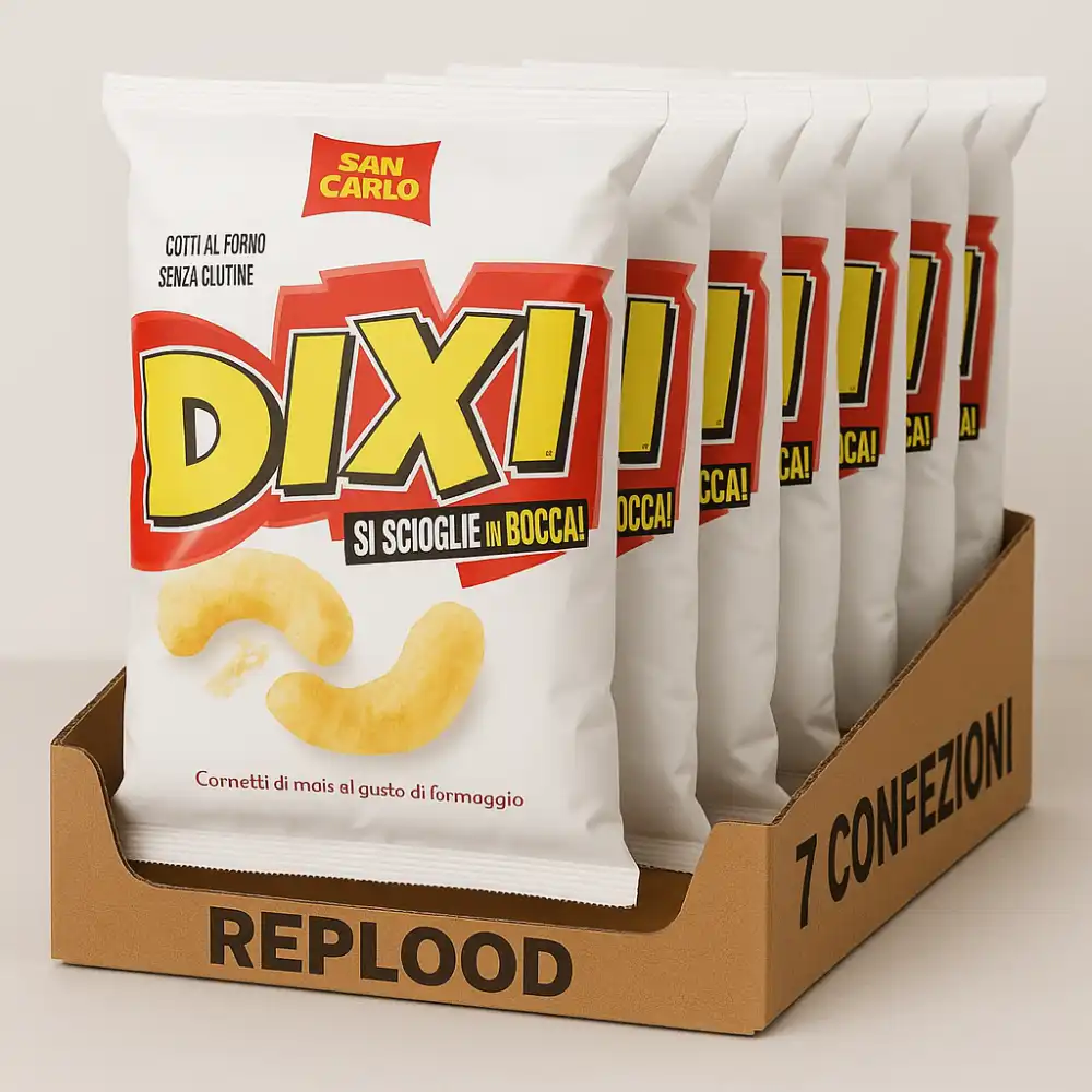 San Carlo Dixi Cornetti di Mais al Gusto Formaggio per Aperitivi Confezione da 7