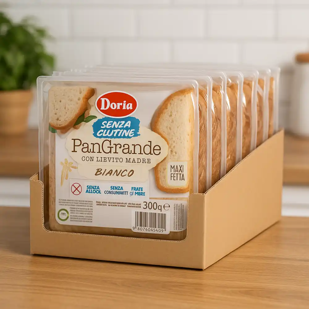 6x PanGrande Bianco Senza Glutine 300g – Con Lievito Madre, Fonte di Fibre