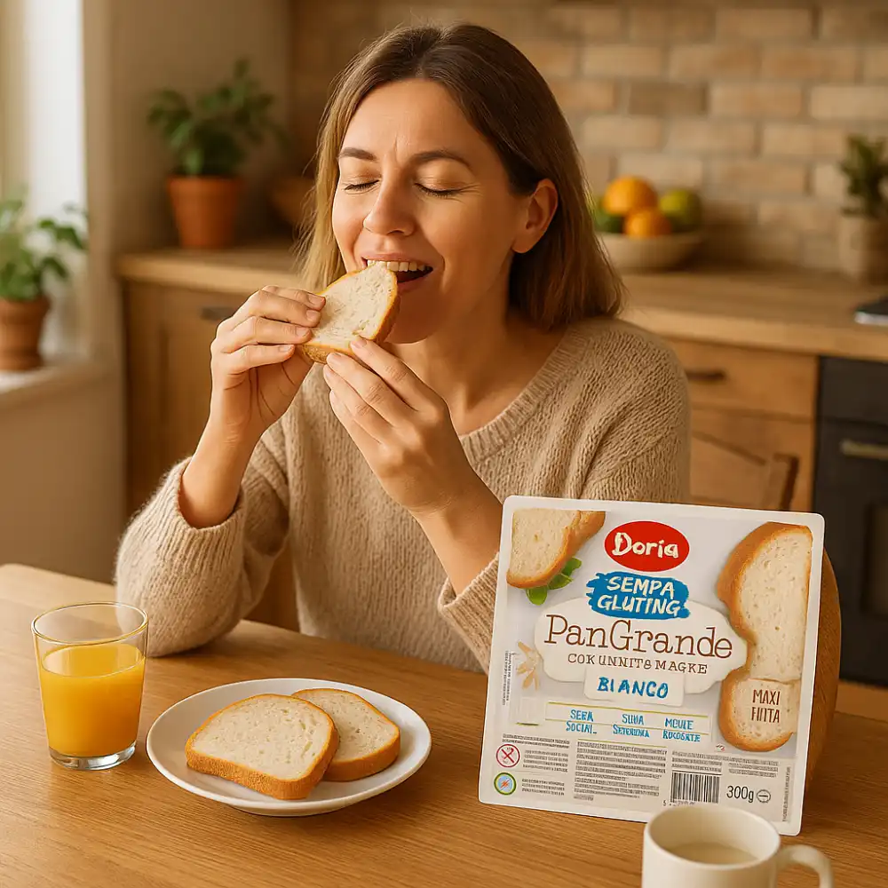 6x PanGrande Bianco Senza Glutine 300g – Con Lievito Madre, Fonte di Fibre