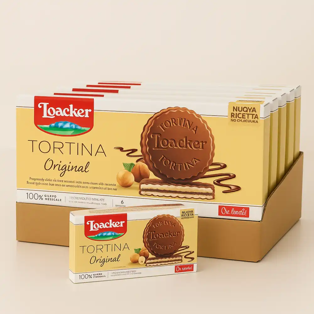 Loacker Tortina Original – Tortine al Cioccolato al Latte con Nocciole – 6x21g