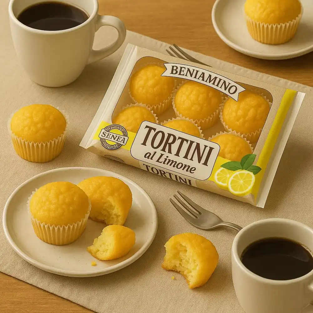 6 Confezioni Beniamino Tortino Merendine Limone 216g – Snack Soffice e Goloso