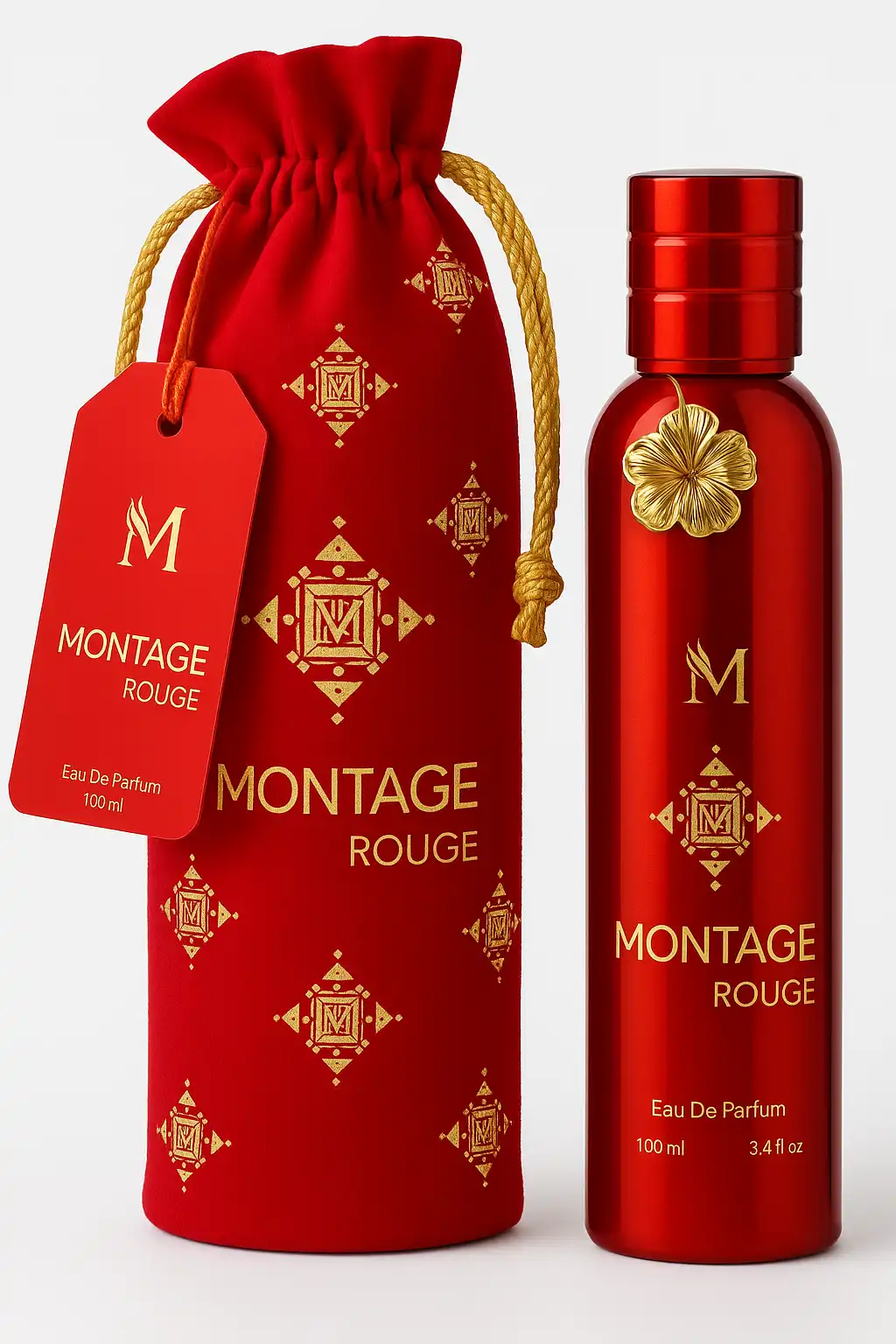 Montage Rouge Eau de Parfum 100ml Spray – Fragranza Intensa e Raffinata Unisex
