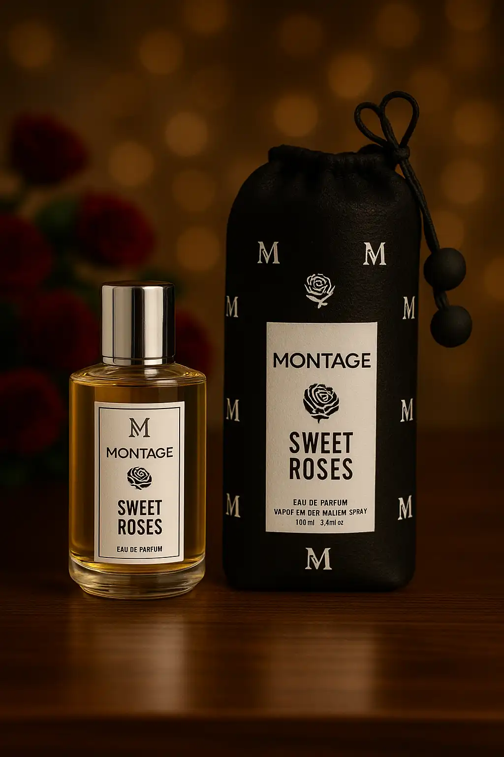Montage Sweet Roses Eau de Parfum 100ml Spray – Fragranza Floreale Unisex