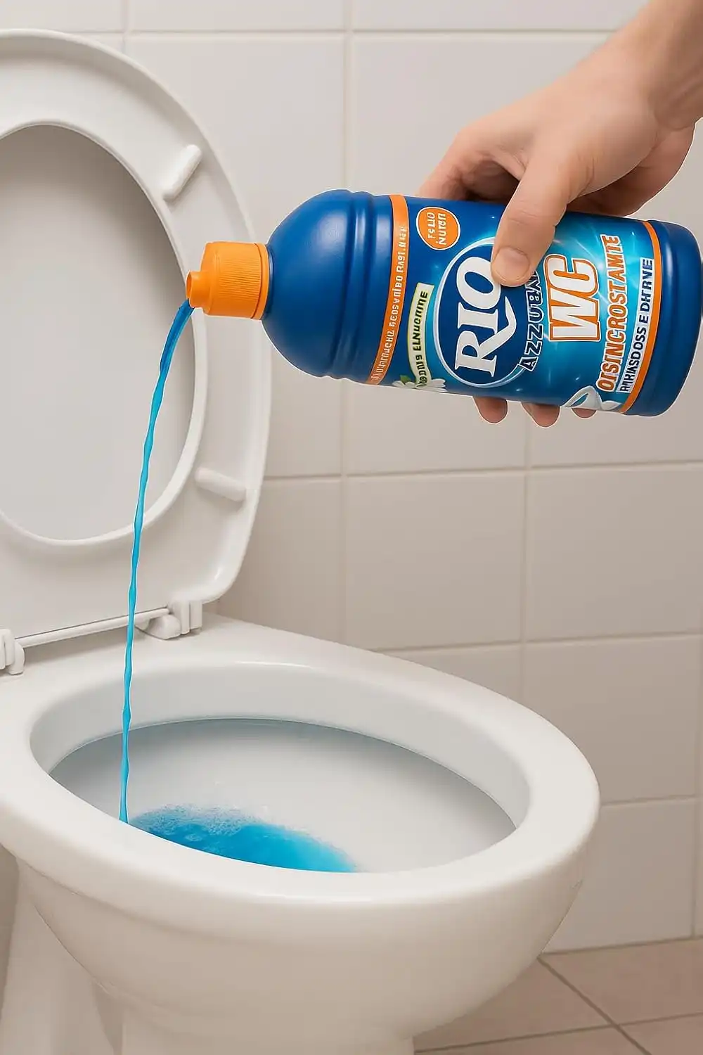 4x Rio Azzurro Detergente WC 750 ml – Anticalcare e Igienizzante Bagno