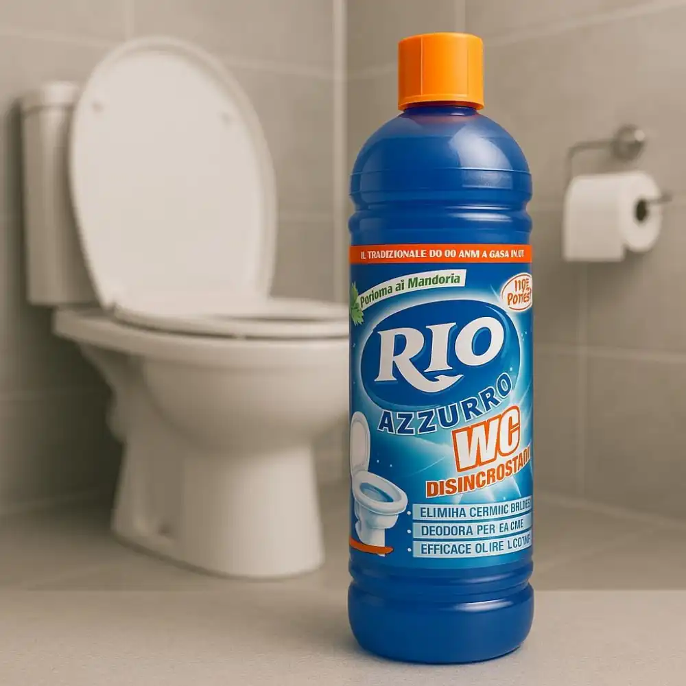 4x Rio Azzurro Detergente WC 750 ml – Anticalcare e Igienizzante Bagno