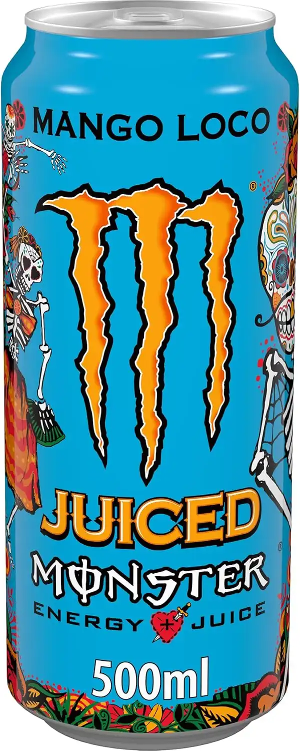 Monster Energy Mango Loco – 24 Lattine da 500ml – Energy Juice con Taurina