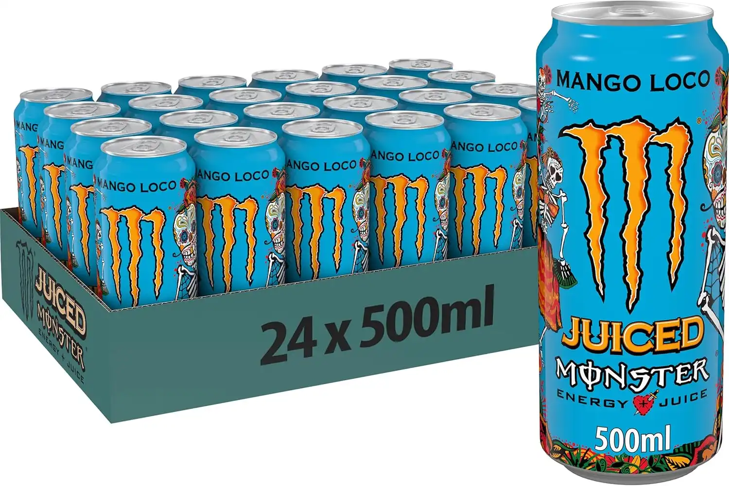 Monster Energy Mango Loco – 24 Lattine da 500ml – Energy Juice con Taurina