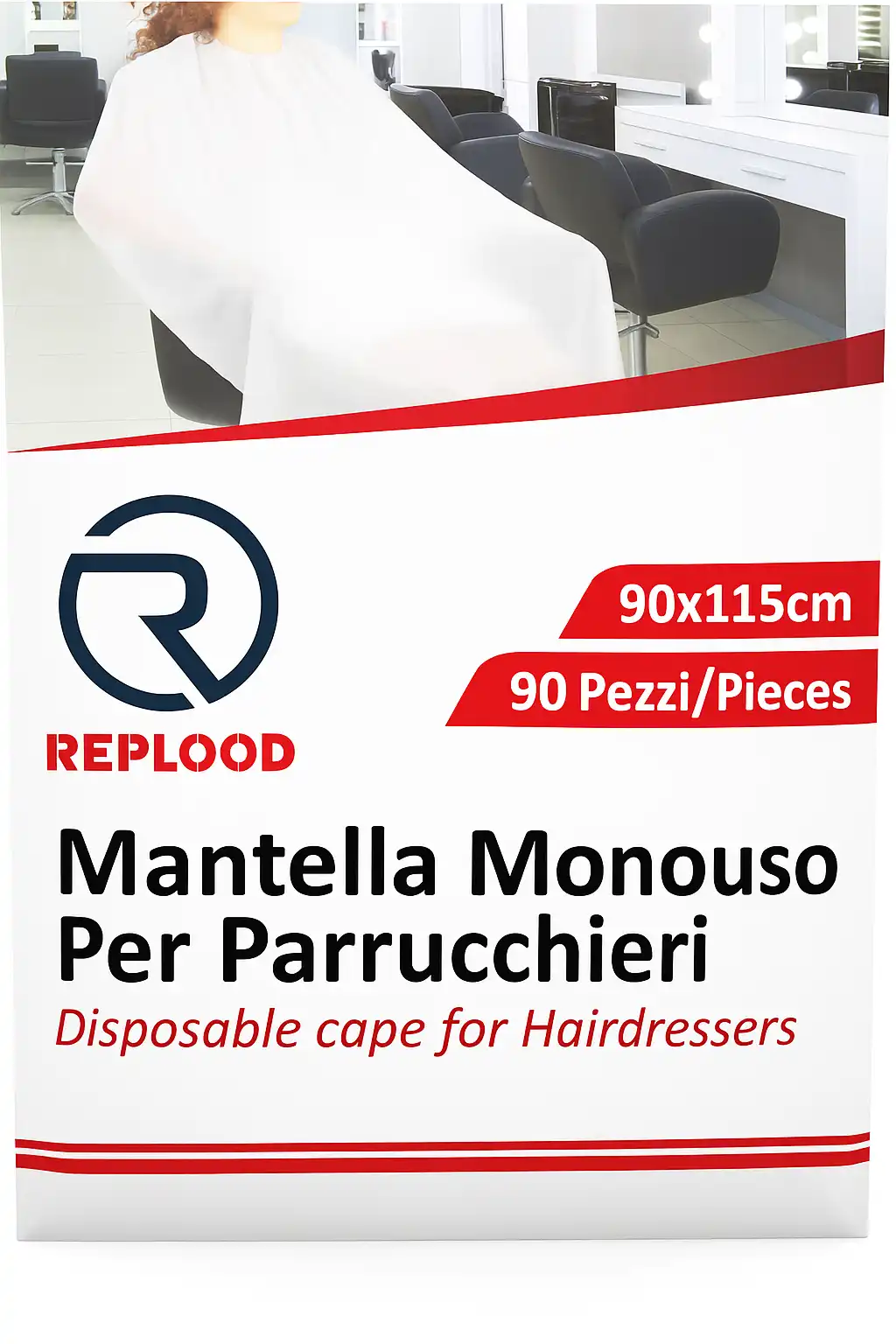 90 Mantelle Monouso Parrucchieri 90x115cm–Usa e Getta, Impermeabili e Resistenti
