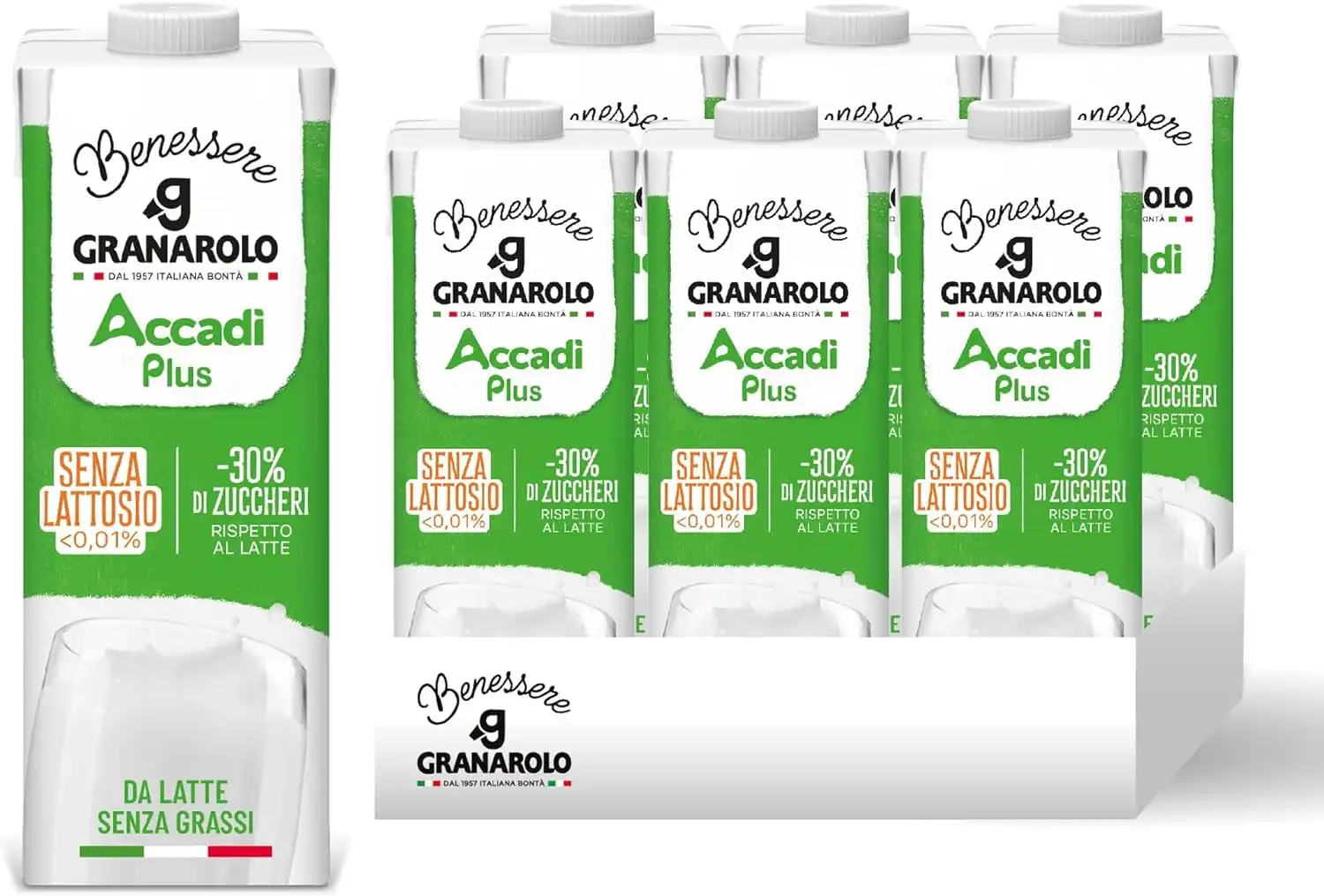 Granarolo Accadì Plus Latte Scremato Senza Lattosio 6x1L UHT Lunga Conservazione